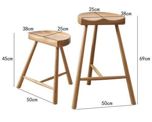 Moderno diseño de silla alta taburete de madera sólida para pub L-62