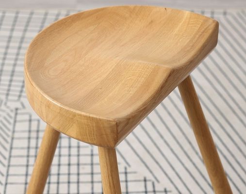 Moderno diseño de silla alta taburete de madera sólida para pub L-62