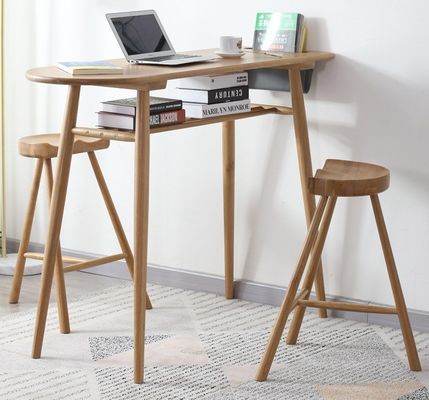 Moderno diseño de silla alta taburete de madera sólida para pub L-62
