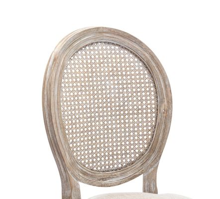 Muebles de hotel de estilo clásico Banquete con espalda de ratán silla nórdica moderna 50pcs Silla de boda de madera sólida tapizada para eventos