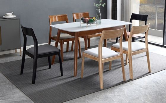 Diseño moderno Moderno nórdico silla de comedor apilada de roble y nuez sillas de comedor de restaurante de madera para muebles para el hogar