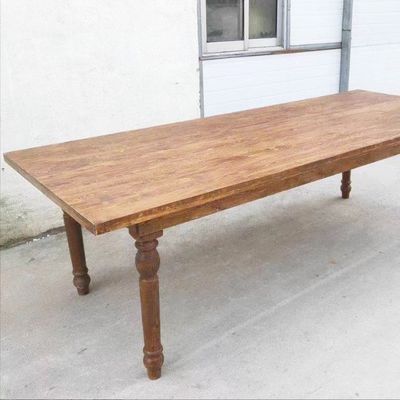 Material de cubierta Madera sólida Diseño clásico Doblable Granja Comedor Mesa de bodas con cubierta de madera y función plegable