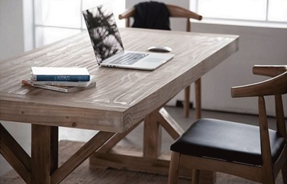 Set de mesa de lujo francés de madera sólida de pino para restaurante y comedor