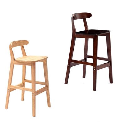 Silla de bar de estilo vintage con material de madera sólida LL-C34