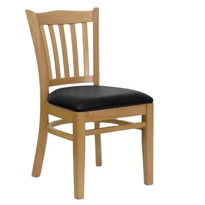 Silla de comedor específica Silla de cuero de madera sólida para el hogar o el restaurante