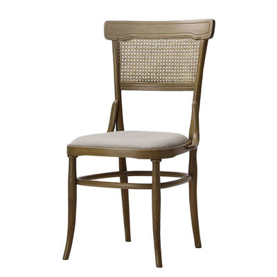 Sillones de comedor de hotel hechos a medida de madera de abedul con tapicería de tela