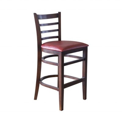 Muebles de bar modernos silla alta de madera maciza silla de bar de madera para restaurantes
