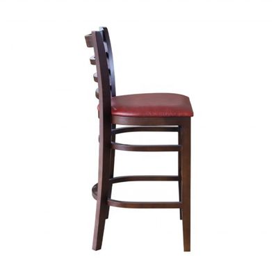 Muebles de bar modernos silla alta de madera maciza silla de bar de madera para restaurantes