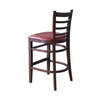 Muebles de bar modernos silla alta de madera maciza silla de bar de madera para restaurantes