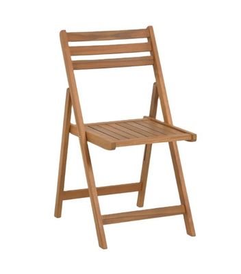 Silla de madera plegable resistente para hotel y restaurante de diseño nórdico