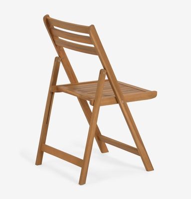 Silla de madera plegable resistente para hotel y restaurante de diseño nórdico
