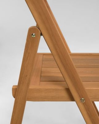 Silla de madera plegable resistente para hotel y restaurante de diseño nórdico