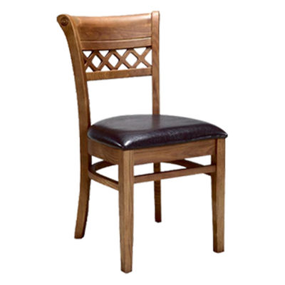 Silla de madera para comedor de hotel de madera sólida