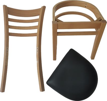 Silla de madera para comedor de hotel de madera sólida