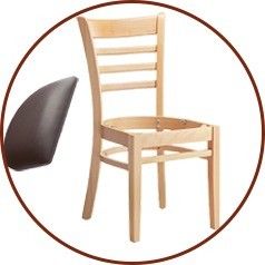 Silla de madera para comedor de hotel de madera sólida