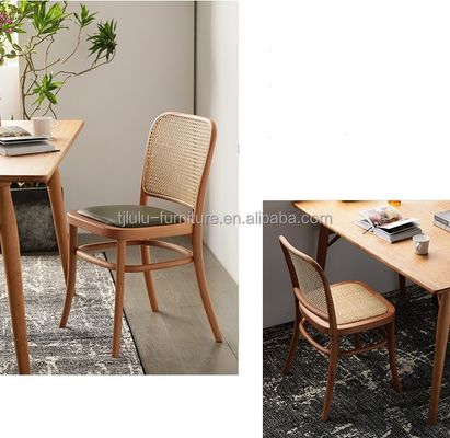 Sillón de comedor de rattan de estilo de diseño moderno y duradero de madera para jardín al aire libre Muebles de restaurante y café