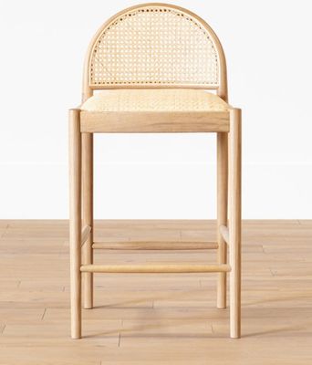 Muebles de comedor modernos silla de bar de cuero PU de madera sólida para muebles de restaurante
