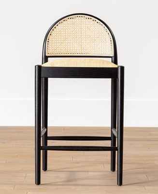 Muebles de comedor modernos silla de bar de cuero PU de madera sólida para muebles de restaurante