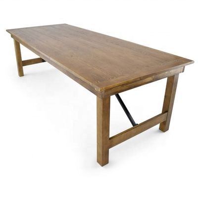 Embalaje de correo y mesa plegable de madera para alquilar en bodas y fiestas