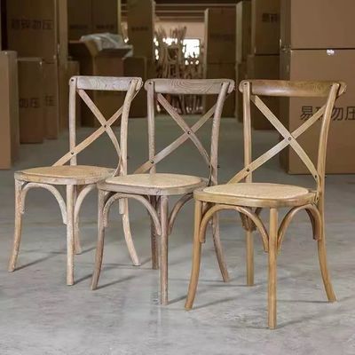 Muebles para eventos de hoteles Reposas de madera X apilables para restaurantes en madera