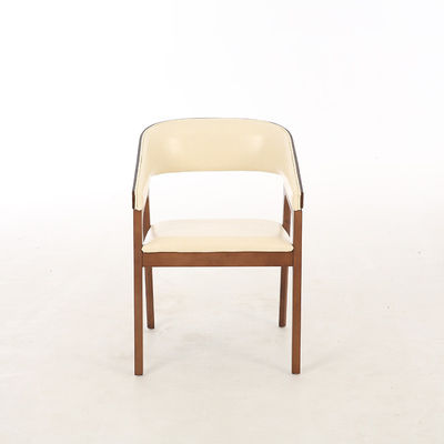 Diseño de madera sólida nórdica silla presidencial muebles de cuero negro nota silla de sillón para el restaurante garantía de un año