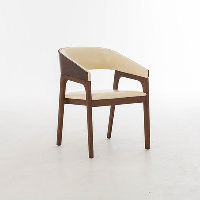 Diseño de madera sólida nórdica silla presidencial muebles de cuero negro nota silla de sillón para el restaurante garantía de un año