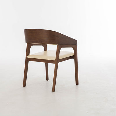 Diseño de madera sólida nórdica silla presidencial muebles de cuero negro nota silla de sillón para el restaurante garantía de un año