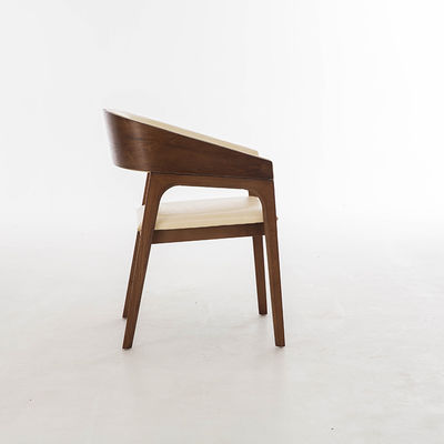 Diseño de madera sólida nórdica silla presidencial muebles de cuero negro nota silla de sillón para el restaurante garantía de un año