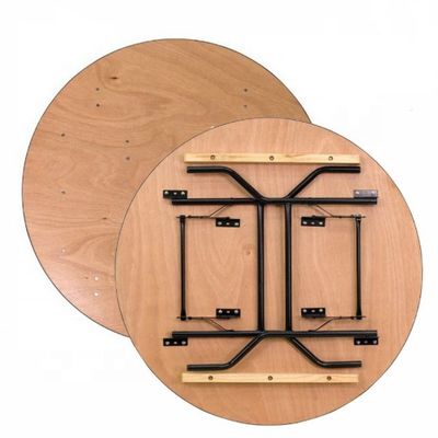 Diseño Banquete redondo de madera boda mesa plegable de granja mesa de comedor para eventos alquiler y muebles de comedor