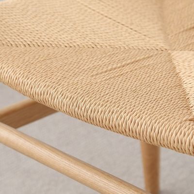 Fabricación a mano de la playa de madera maciza cuerda tejida almohadón comedor Y silla NO plegado servicio OEM aceptado madera maciza