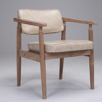 Estilo Vintage Antiguo Apoyo de brazo de madera sólida Café Restaurante Salón de ocio Silla Vintage con servicio OEM Aceptado