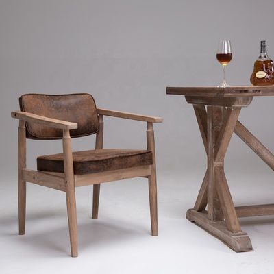 Estilo Vintage Antiguo Apoyo de brazo de madera sólida Café Restaurante Salón de ocio Silla Vintage con servicio OEM Aceptado