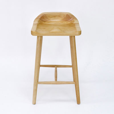 Cuadro de madera de caucho Silla de bar de madera sólida antigua Taburetes para mesa de bar en correo Embalaje y material