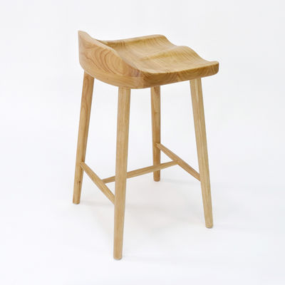 Cuadro de madera de caucho Silla de bar de madera sólida antigua Taburetes para mesa de bar en correo Embalaje y material