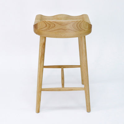 Cuadro de madera de caucho Silla de bar de madera sólida antigua Taburetes para mesa de bar en correo Embalaje y material