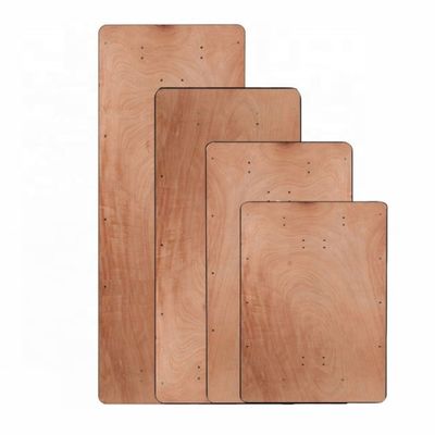 Banquete exterior de madera maciza rectangular boda hotel mesas de comedor plegables de diseño moderno para bodas y hoteles