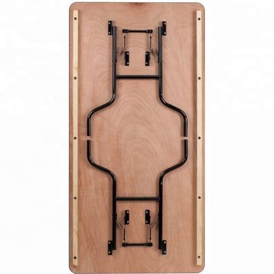 Banquete exterior de madera maciza rectangular boda hotel mesas de comedor plegables de diseño moderno para bodas y hoteles