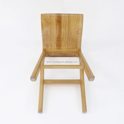 Diseños personalizados Sillón de bar de madera sólida Vintage W35*D43.5*66.5CM para salón alto Silla de comedor de madera