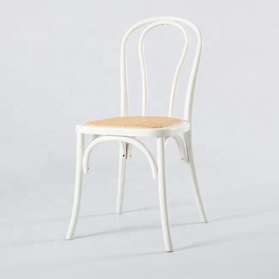 Materiales de caoba y ratán de origen chino Muebles para el hogar nórdico Marco de madera Banquete silla de comedor con madera maciza apilada