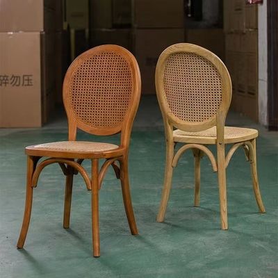 Hotel Banquete Evento Muebles de comedor de lujo Modernos sillas de boda de madera de ratán apilables para asientos elegantes