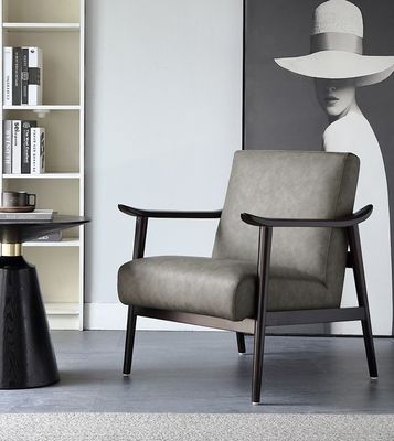 200KG límite de peso de alta calidad moderna silla de brazos de ocio de madera para el salón sofá salón en marrón / gris / amarillo / negro