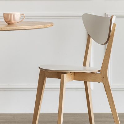Silla de comedor junior de madera maciza para comedor Muebles de madera de abedul