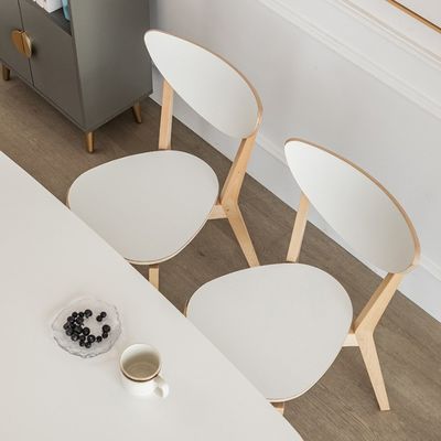 Silla de comedor junior de madera maciza para comedor Muebles de madera de abedul