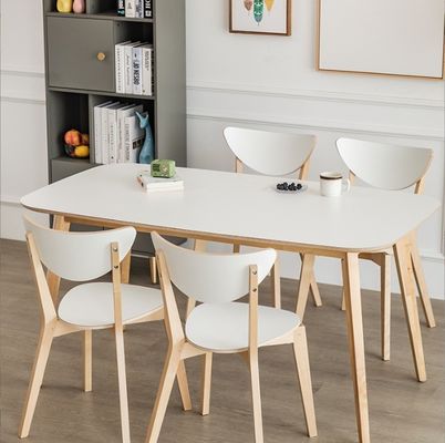 Silla de comedor junior de madera maciza para comedor Muebles de madera de abedul