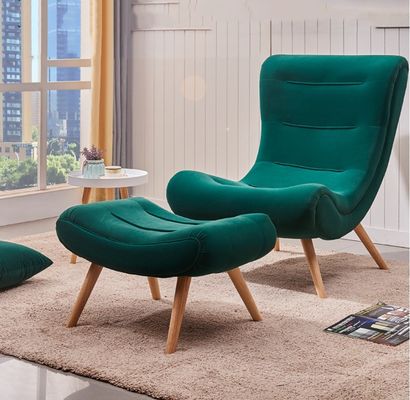 Sillones modernos para el salón de ocio para el comedor / sala de estar de madera maciza de tejido silla de caracol sofá perezoso