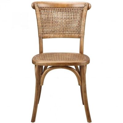Muebles de hotel Cabaña de madera espalda de ratán silla de comedor para boda banquete recepción disposición de asientos