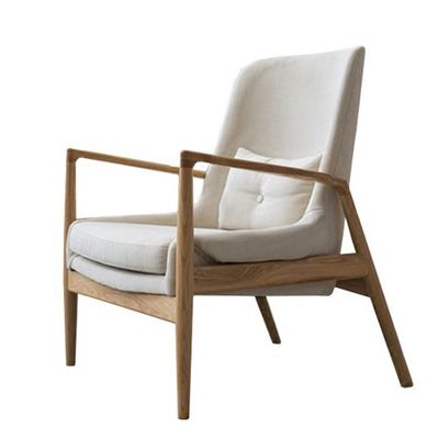 Silla de sofá único tapizado de madera gris/verde para muebles de sala de estar modernos