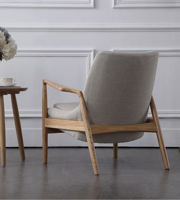 Silla de sofá único tapizado de madera gris/verde para muebles de sala de estar modernos