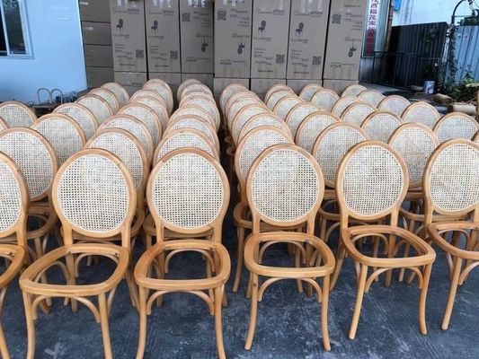 Recepción de bodas antiguas Banquete sillas de eventos francesas silla de rotín de época para el comedor