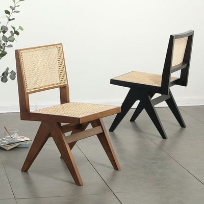 Muebles de restaurantes nórdicos antiguos Silla de comedor de madera maciza con Hotel Rattan/Vicker y buen diseño